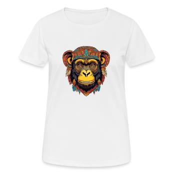 Chimpanzé - T-shirt respirant Femme - blanc - Devant - AI Model Female 172 dark (172cm)