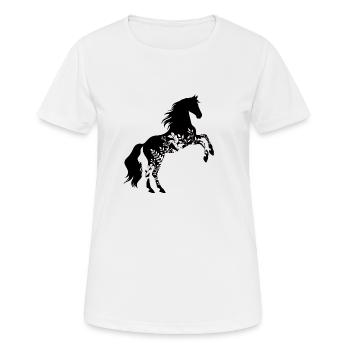 Cheval floral - T-shirt respirant Femme - blanc - Devant - AI Model Female 172 dark (172cm)