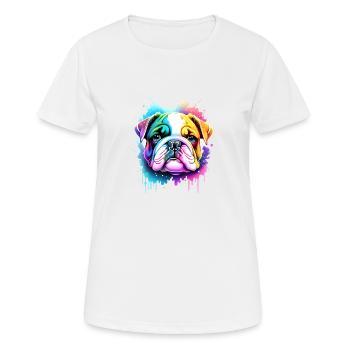 Bouledogue Chiens Propriétaire De Chien Propriétaire De Chien - T-shirt respirant Femme - blanc - Devant - AI Model Female 172 dark (172cm)
