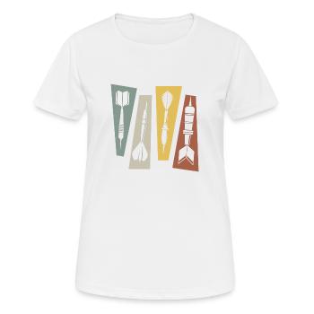 Flèche flèchette rétro vintage - T-shirt respirant Femme - blanc - Devant - AI Model Female 172 dark (172cm)