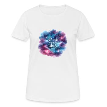 Rêver au-delà des étoiles - T-shirt respirant Femme - blanc - Devant - AI Model Female 172 dark (172cm)