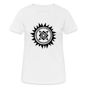 Wikinger Ornament - Frauen T-Shirt atmungsaktiv - Weiß - Vorne - AI Model Female 172 dark (172cm)