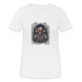 Cosmic Beats Explorateur Spaceman Astronaute Orange - T-shirt respirant Femme - blanc - Devant - AI Model Female 172 dark (172cm)