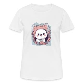 Lunatique Wonderland Companion Animal de compagnie mignon - T-shirt respirant Femme - blanc - Devant - AI Model Female 172 dark (172cm)