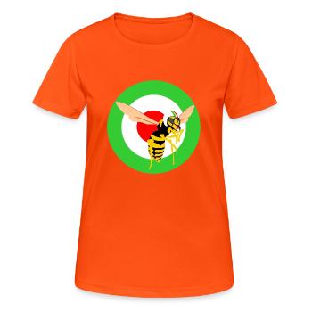 Wasp Mod Target Green - Women's Breathable T-Shirt - neon orange - Front - AI Model Female 172 dark (172cm)