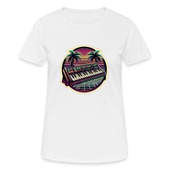 We Love Synts Sticker - Frauen T-Shirt atmungsaktiv - Weiß - Vorne - AI Model Female 172 dark (172cm)