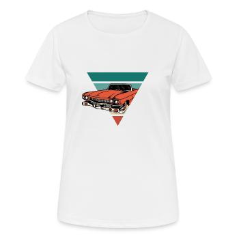 Voiture ancienne vintage - idée cadeau rétro - T-shirt respirant Femme - blanc - Devant - AI Model Female 172 dark (172cm)