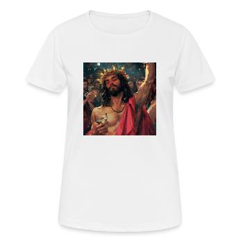 Jesus celebrates - Women's Breathable T-Shirt - white - Front - AI Model Female 172 dark (172cm)