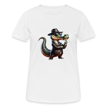 Mafia Alligator - Frauen T-Shirt atmungsaktiv - Weiß - Vorne - AI Model Female 172 dark (172cm)