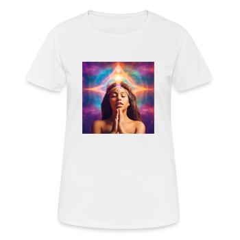 Space Spirituality Esotericism - Women's Breathable T-Shirt - white - Front - AI Model Female 172 dark (172cm)