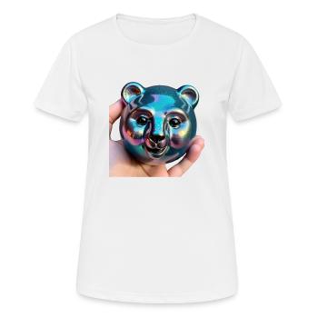 Bärenstarke Kugel - Frauen T-Shirt atmungsaktiv - Weiß - Vorne - AI Model Female 172 dark (172cm)