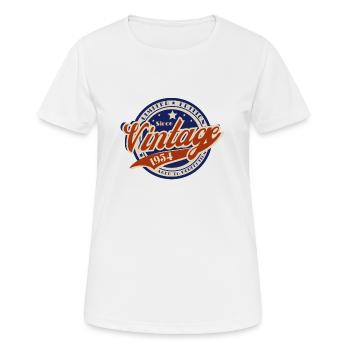 Vintage 1954—Year 1954 Birthday Gift - Women's Breathable T-Shirt - white - Front - AI Model Female 172 dark (172cm)