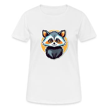 Illustration de raton laveur - T-shirt respirant Femme - blanc - Devant - AI Model Female 172 dark (172cm)