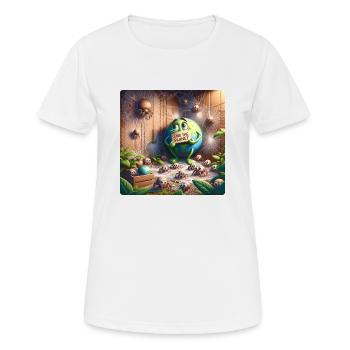 Save the world - Women's Breathable T-Shirt - white - Front - AI Model Female 172 dark (172cm)