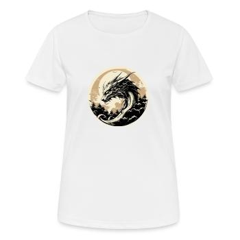 Asiatischer Drache - Frauen T-Shirt atmungsaktiv - Weiß - Vorne - AI Model Female 172 dark (172cm)