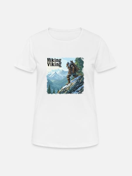 Hiking Viking - Frauen T-Shirt atmungsaktiv - Weiß