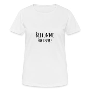 Reine bretonische Butter - Frauen T-Shirt atmungsaktiv - Weiß - Vorne - AI Model Female 172 dark (172cm)