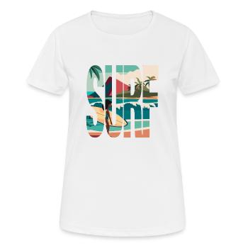 Surf, Surfer, Beach, Hawaii - Women's Breathable T-Shirt - white - Front - AI Model Female 172 dark (172cm)