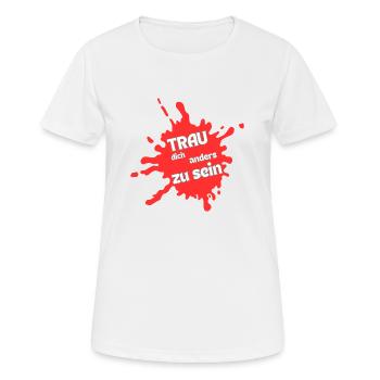 Farbige Courage: Andersartigkeit wagen - Frauen T-Shirt atmungsaktiv - Weiß - Vorne - AI Model Female 172 dark (172cm)