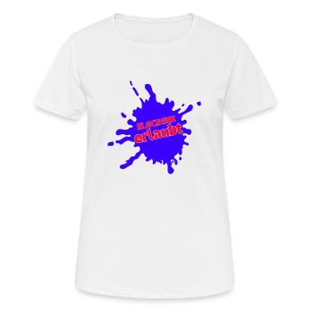 Kreatives Freiheitskonzept - Kleckern Erlaubt - Frauen T-Shirt atmungsaktiv - Weiß - Vorne - AI Model Female 172 dark (172cm)