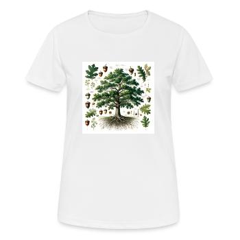 Botanik Eiche - Frauen T-Shirt atmungsaktiv - Weiß - Vorne - AI Model Female 172 dark (172cm)