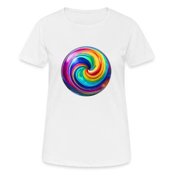 Tourbillon magique Marbre - T-shirt respirant Femme - blanc - Devant - AI Model Female 172 dark (172cm)