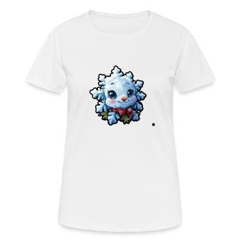 Schneeflocke für Kinder - Frauen T-Shirt atmungsaktiv - Weiß - Vorne - AI Model Female 172 dark (172cm)