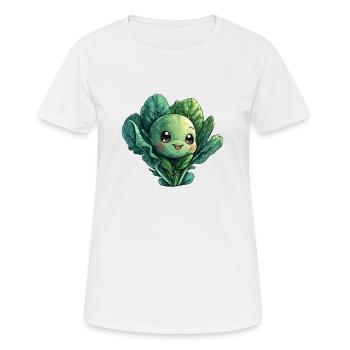 Style bande dessinée heureux de chou - T-shirt respirant Femme - blanc - Devant - AI Model Female 172 dark (172cm)