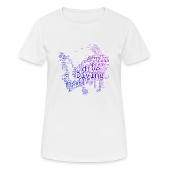 Scuba Diving Diving Men's Scuba Diver - Women's Breathable T-Shirt - white - Front - AI Model Female 172 dark (172cm)