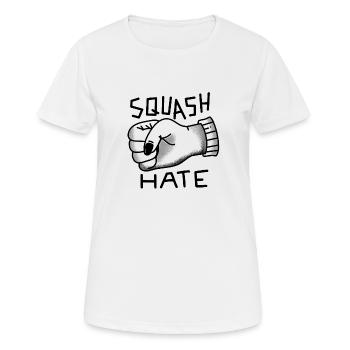 Squash-Hass - Frauen T-Shirt atmungsaktiv - Weiß - Vorne - AI Model Female 172 dark (172cm)