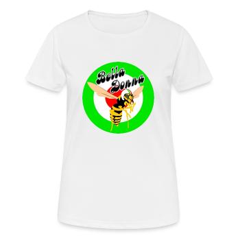 Guêpe Mod Cible Cocarde Verte Bella Donna - T-shirt respirant Femme - blanc - Devant - AI Model Female 172 dark (172cm)