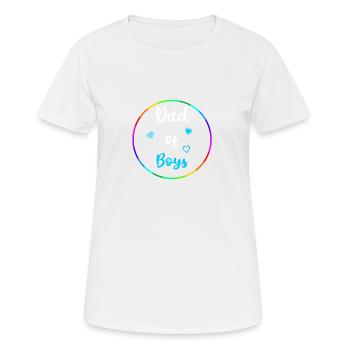 Dad of Boys - Frauen T-Shirt atmungsaktiv - Weiß - Vorne - AI Model Female 172 dark (172cm)