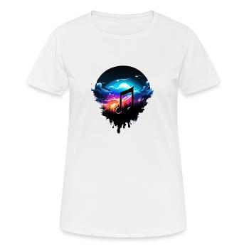 note de musique - T-shirt respirant Femme - blanc - Devant - AI Model Female 172 dark (172cm)