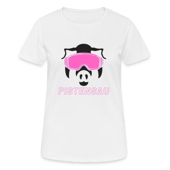 Après Ski Pistensau - Frauen T-Shirt atmungsaktiv - Weiß - Vorne - AI Model Female 172 dark (172cm)