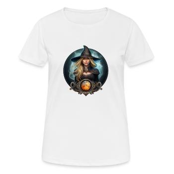 Sorcière druide magie celte - druidesse wicca - T-shirt respirant Femme - blanc - Devant - AI Model Female 172 dark (172cm)