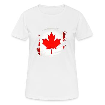 Kanada Kanada Nordamerika Reisen Maple Leaf Montreal - Frauen T-Shirt atmungsaktiv - Weiß - Vorne - AI Model Female 172 dark (172cm)