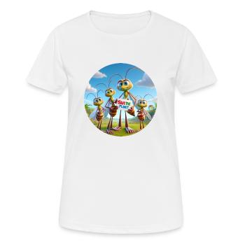 Famille des moustiques - T-shirt respirant Femme - blanc - Devant - AI Model Female 172 dark (172cm)