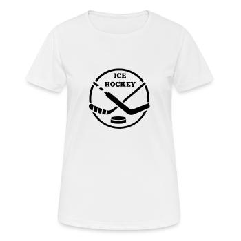 Eishockey originelle Geschenkidee - Frauen T-Shirt atmungsaktiv - Weiß - Vorne - AI Model Female 172 dark (172cm)