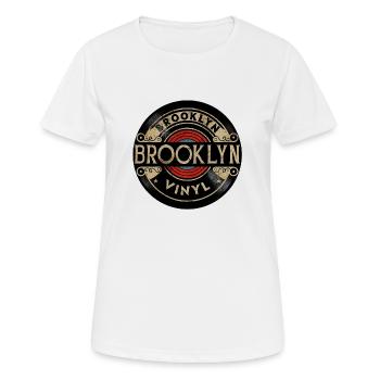 Brooklyn Vinyl - Women's Breathable T-Shirt - white - Front - AI Model Female 172 dark (172cm)