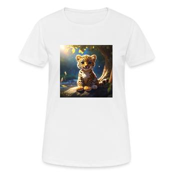 LEOPARD CUB - Women's Breathable T-Shirt - white - Front - AI Model Female 172 dark (172cm)