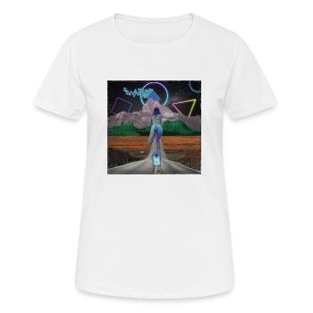 Skater Girl Pop Art Collage - T-shirt respirant Femme - blanc - Devant - AI Model Female 172 dark (172cm)