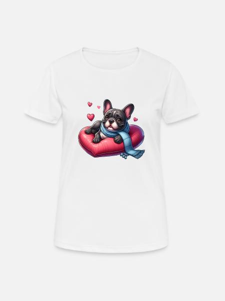 French Bulldog Drawing - Women's Breathable T-Shirt - white