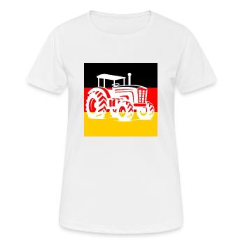 Deutschlandflagge Traktor Landwirtschaft Proteste - Frauen T-Shirt atmungsaktiv - Weiß - Vorne - AI Model Female 172 dark (172cm)