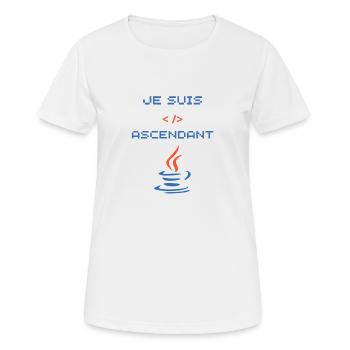 Gift for Java Developer - Women's Breathable T-Shirt - white - Front - AI Model Female 172 dark (172cm)