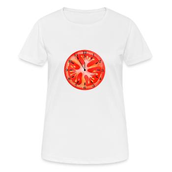 C’est l’heure des tomates - T-shirt respirant Femme - blanc - Devant - AI Model Female 172 dark (172cm)