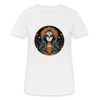 Catrina 1 - Frauen T-Shirt atmungsaktiv - Weiß - Vorne - AI Model Female 172 dark (172cm)