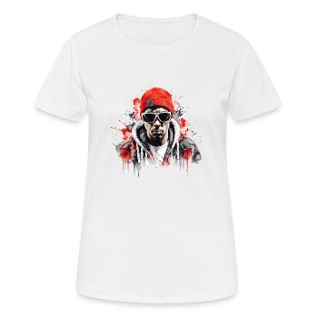 Rappeur Graffiti - T-shirt respirant Femme - blanc - Devant - AI Model Female 172 dark (172cm)