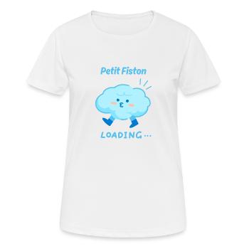 t-shirt cadeau pour femme enceinte - T-shirt respirant Femme - blanc - Devant - AI Model Female 172 dark (172cm)