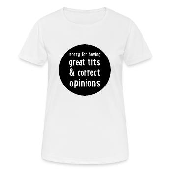 Great Opinions - Women's Breathable T-Shirt - white - Front - AI Model Female 172 dark (172cm)