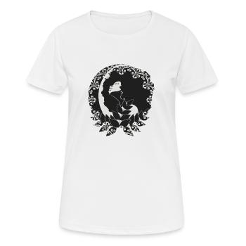 Femme Lune - T-shirt respirant Femme - blanc - Devant - AI Model Female 172 dark (172cm)